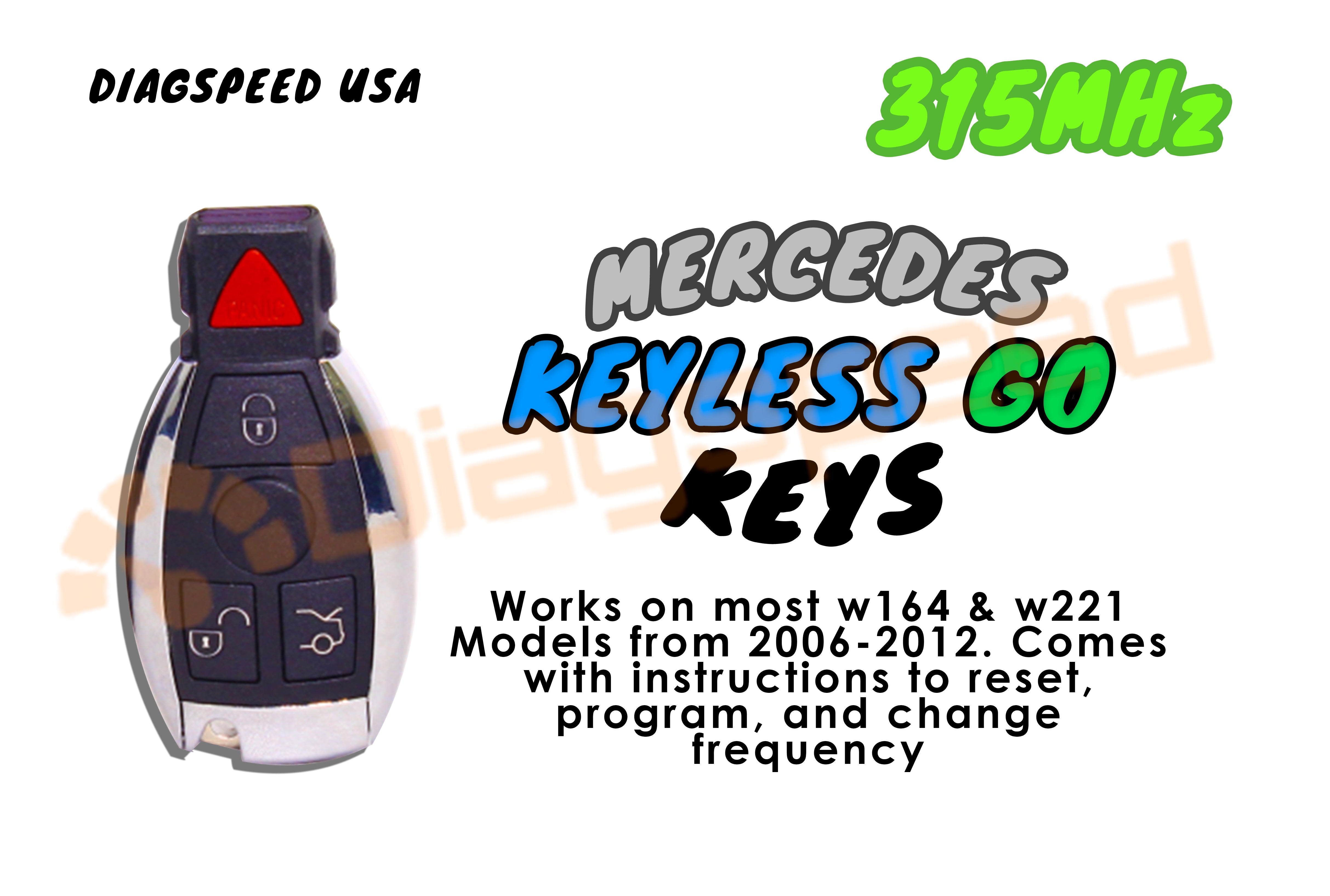 Smartkey für Mercedes Benz - 3 Tasten - Sprinter - 433 Mhz - Keyless Go -  A9079058606 - Original Produkt