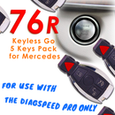 5 Pack (NEW) 76-Rom Mercedes-Benz Keyless-Go Keys